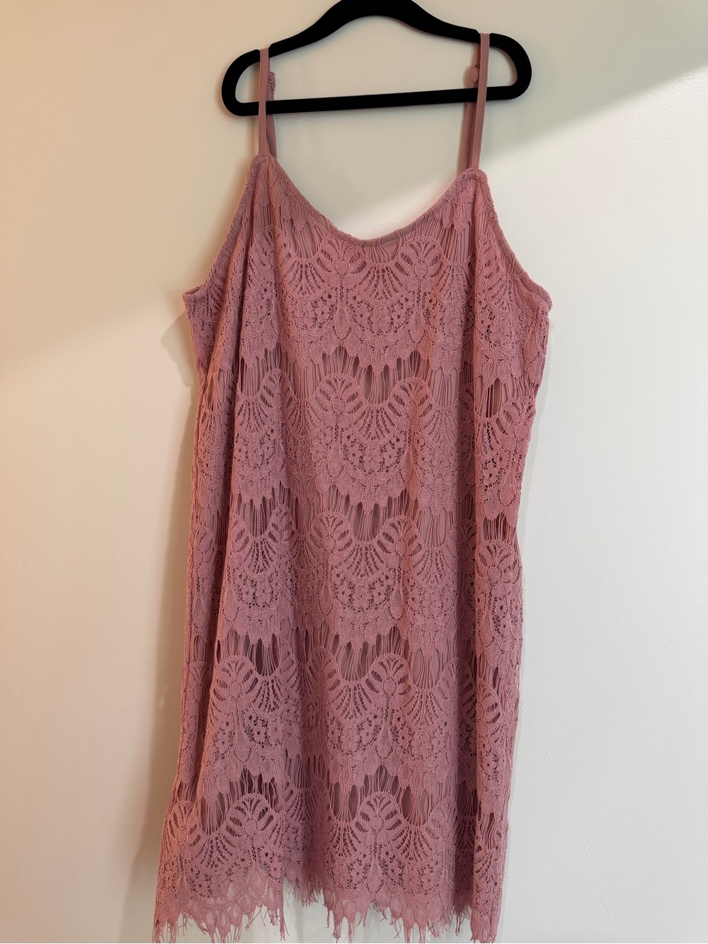 love, Fire Pink Lace Slip Dress